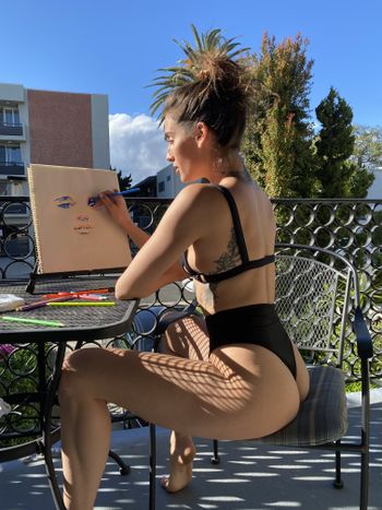 nude artwithkay posting model