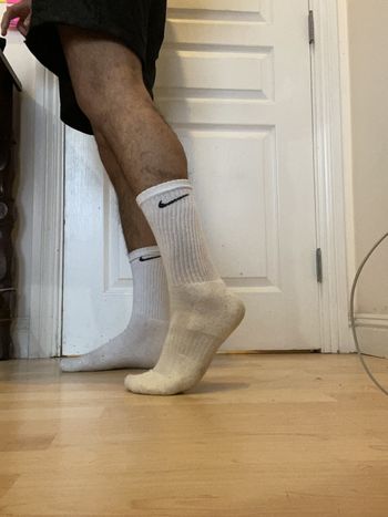 nude intoguysocks leaking stockings