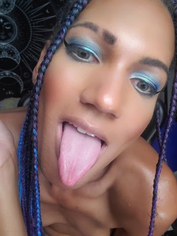 nude ninaniastar doing ebony selfie