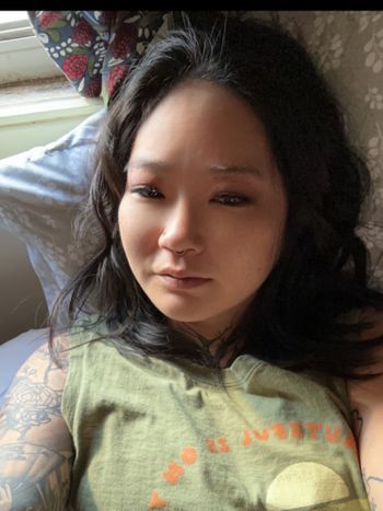 nude tattoo_asian_baddie recording tattoo selfie