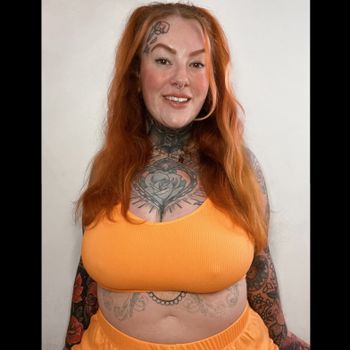 nude tattooedredheadru showing bbw