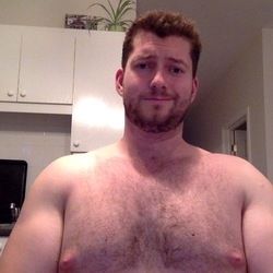 nude thebiggestbear showing male selfie